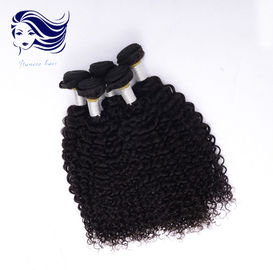 中国 自然な レミ の等級 6A のバージンの毛ジェリーのカールの人間の毛髪の織り方 サプライヤー
