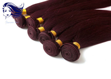 中国 赤いまっすぐに着色された人間の毛髪延長 レミ のブラジルの毛の織り方 サプライヤー