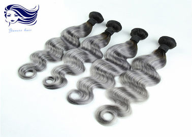中国 灰色の オンブル は人間の毛髪延長ブラジル ボディ波の毛を着色しました サプライヤー