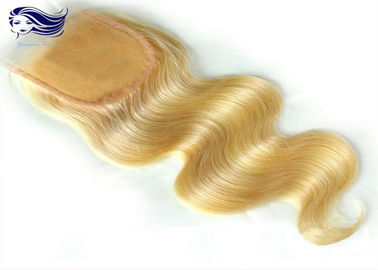 中国 ブロンドの レミ のレースの上の閉鎖ボディ波のブラジルの毛は様式を解放します サプライヤー