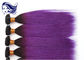 20 インチのブルネットのための紫色のブラジルの直毛の織り方の オンブル 色 サプライヤー