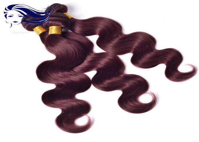 二重よこ糸によって着色された人間の毛髪延長は人間の毛髪の織り方を着色しました