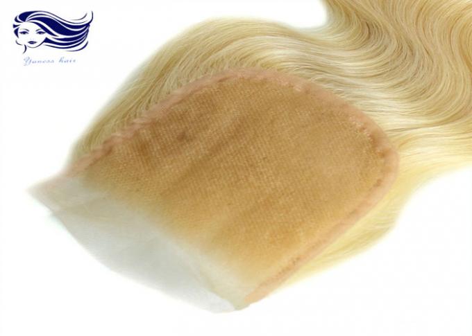 ブロンドの レミ のレースの上の閉鎖ボディ波のブラジルの毛は様式を解放します